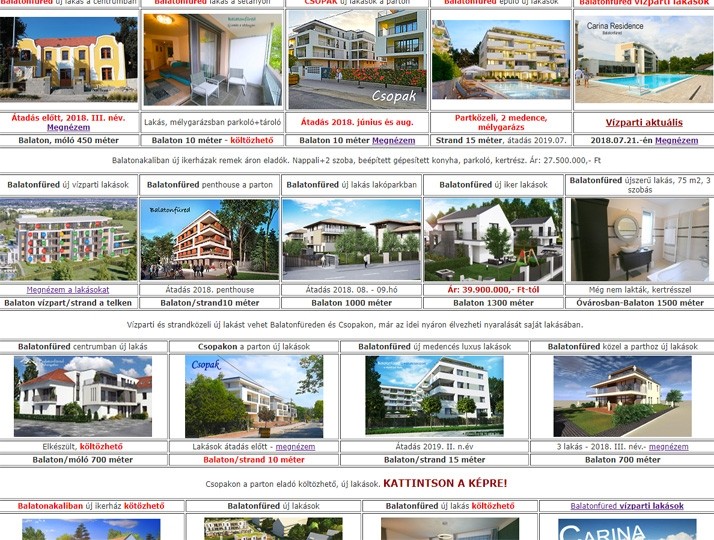 Új ház Balatonalmádiban, Balatonfüreden, Alsóörsön új lakások eladók